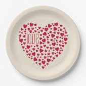 Hartenvolle hartslag Red ID733 Papieren Bordje (Voorkant)