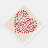 Hartenvolle hartslag Red ID733 Servet (Hoek)