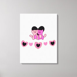 Hartenvormen Canvas Afdruk