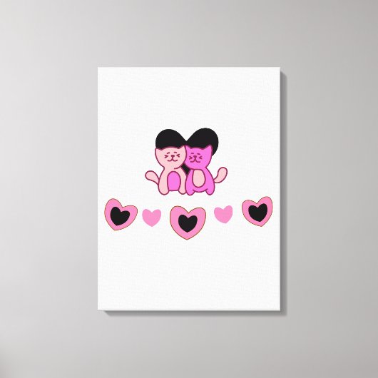 Hartenvormen Canvas Afdruk (Voorkant)