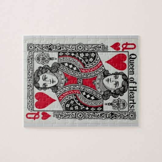 HARTENVROUWEN SPEELKAART LEGPUZZEL (Horizontaal)