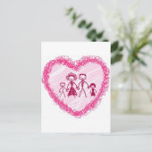 hartfamilie briefkaart (Staand voorkant)