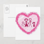 hartfamilie briefkaart (Voorkant / Achterkant)