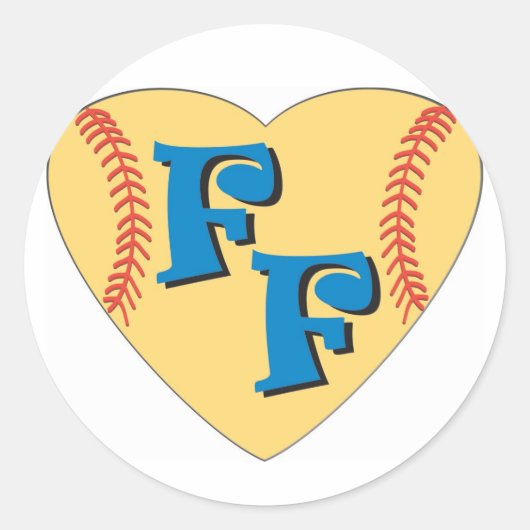 hartfan ronde sticker (Voorkant)