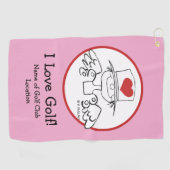 Hartfee © Gepersonaliseerd golfhanddoek (Horizontaal)