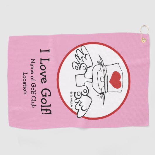 Hartfee © Gepersonaliseerd golfhanddoek (Horizontaal)