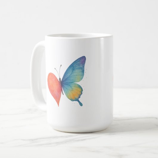 Hartfladderen Koffiemok (Voorkant links)