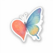 Hartfladderen Sticker (Voorkant)