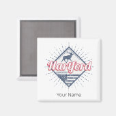 Hartford City Connecticut Verenigde Staten Magneet (Voorkant / Achterkant)