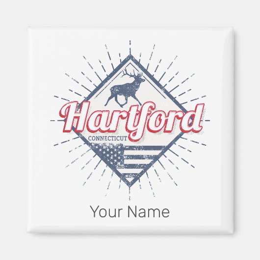 Hartford City Connecticut Verenigde Staten Magneet (Voorkant)
