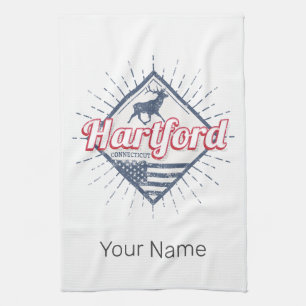 Hartford City Connecticut Verenigde Staten Theedoek