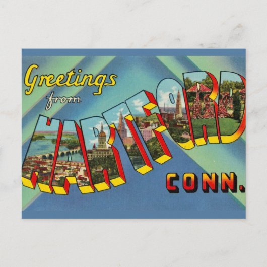Hartford Connecticut Ansichtkaart Briefkaart (Voorkant)