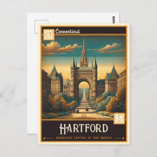 Hartford, Connecticut |  Briefkaart (Voorkant / Achterkant)
