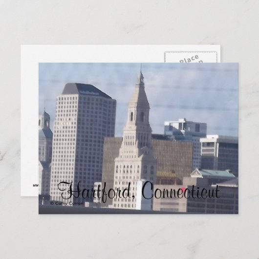 Hartford Connecticut Briefkaart (Voorkant / Achterkant)
