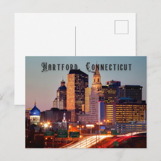 Hartford, Connecticut Briefkaart Souvenir (Voorkant / Achterkant)