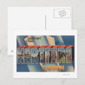 Hartford, Connecticut - grote letterscènes 2 Briefkaart (Voorkant / Achterkant)