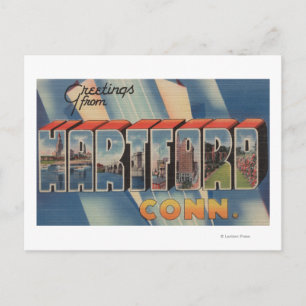 Hartford, Connecticut - grote letterscènes 2 Briefkaart