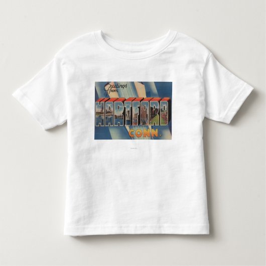 Hartford, Connecticut - grote letterscènes 2 Kinder Shirts (Voorkant)