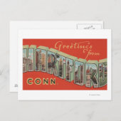 Hartford, Connecticut - grote letterscènes 4 Briefkaart (Voorkant / Achterkant)