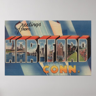 Hartford, Connecticut - grote letterscènes 4 Poster