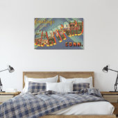Hartford, Connecticut - grote letterscènes Canvas Afdruk (Insitu (Slaapkamer))
