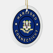 Hartford Connecticut Keramisch Ornament (Rechts)