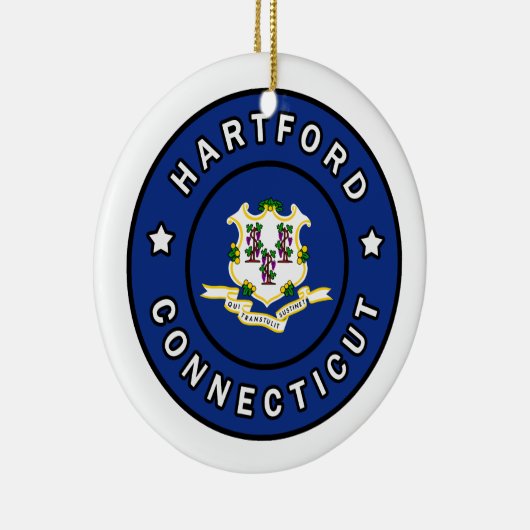 Hartford Connecticut Keramisch Ornament (Rechts)