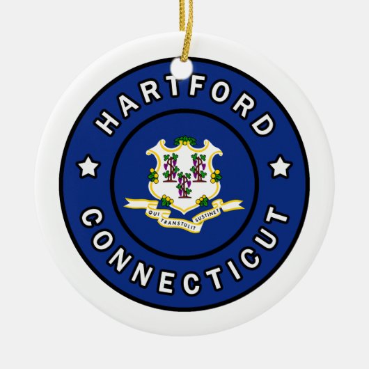 Hartford Connecticut Keramisch Ornament (Voorkant)
