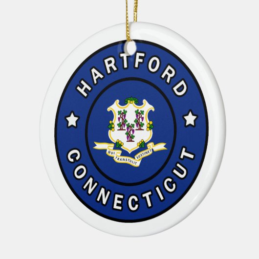 Hartford Connecticut Keramisch Ornament (Links)