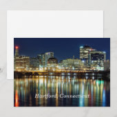 Hartford, Connecticut, met de naam cityscape-foto Feestdagenkaart (Voorkant / Achterkant)