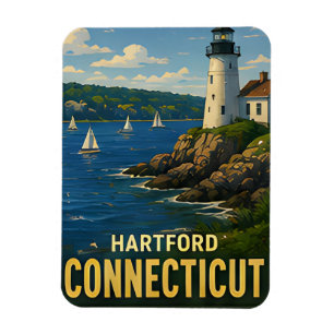 Hartford Connecticut Reis Cadeau Magneet