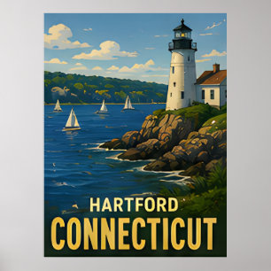 Hartford Connecticut Reis Cadeau Poster