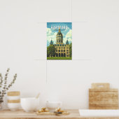 Hartford Connecticut Reizen Kunst Vintage Poster (Keuken)