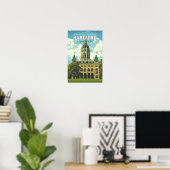 Hartford Connecticut Reizen Kunst Vintage Poster (Thuiskantoor)
