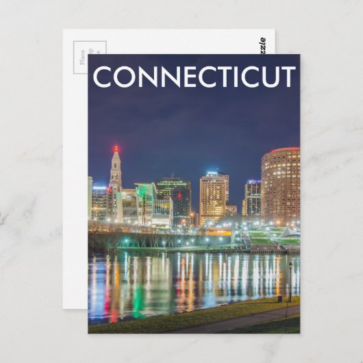 hartford connecticut skyline briefkaart (Voorkant / Achterkant)