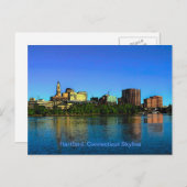 Hartford Connecticut Skyline Cartoon Briefkaart (Voorkant / Achterkant)