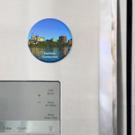 Hartford Connecticut Skyline Cartoon Magneet