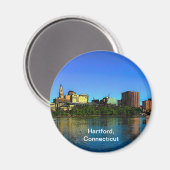 Hartford Connecticut Skyline Cartoon Magneet (Voorkant / Achterkant)