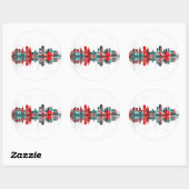 Hartford Connecticut Skyline Ronde Sticker (Vel)