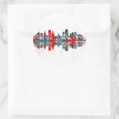Hartford Connecticut Skyline Ronde Sticker (Tas)