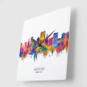 Hartford Connecticut Skyline Vierkante Klok (Hoek)
