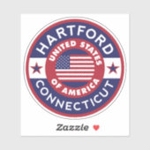 HARTFORD, Connecticut Sticker (Vel)