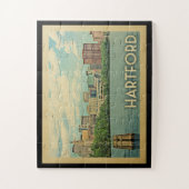 Hartford Connecticut Vintage Travel Legpuzzel (Verticaal)