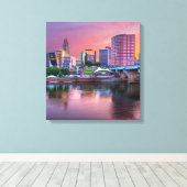 Hartford Connecticut Wrapped Canvas 16.80 x 17.50  Afdruk (Insitu (Houten vloer))
