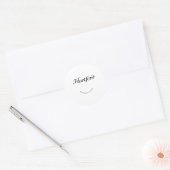 Hartford Connecticut Zwart lettertype Ronde Sticker (Envelop)