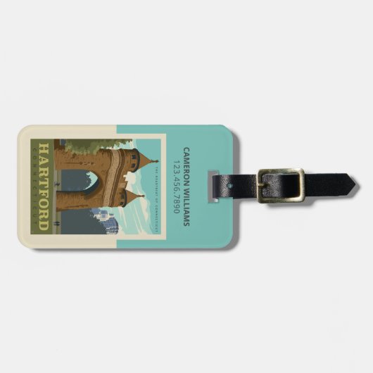 Hartford, CT Bagagelabel (Voorkant horizontaal)