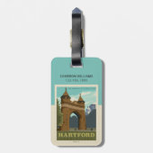 Hartford, CT Bagagelabel (Achterkant verticaal)