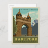 Hartford, CT Briefkaart (Voorkant / Achterkant)