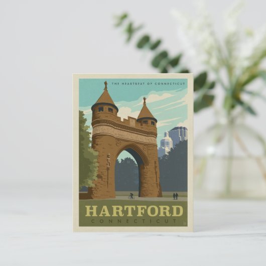 Hartford, CT Briefkaart (Staand voorkant)