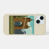 Hartford, CT iPhone 15 Case (Achterkant horizontaal)